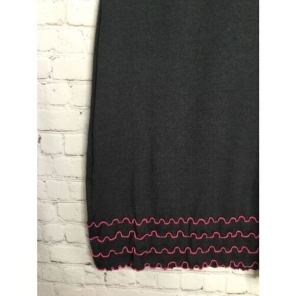 Laura Hlavac Dress Womens Size Large Ruffly Sheath Gray/Black Sleeveless Neutral - Picture 9 of 10